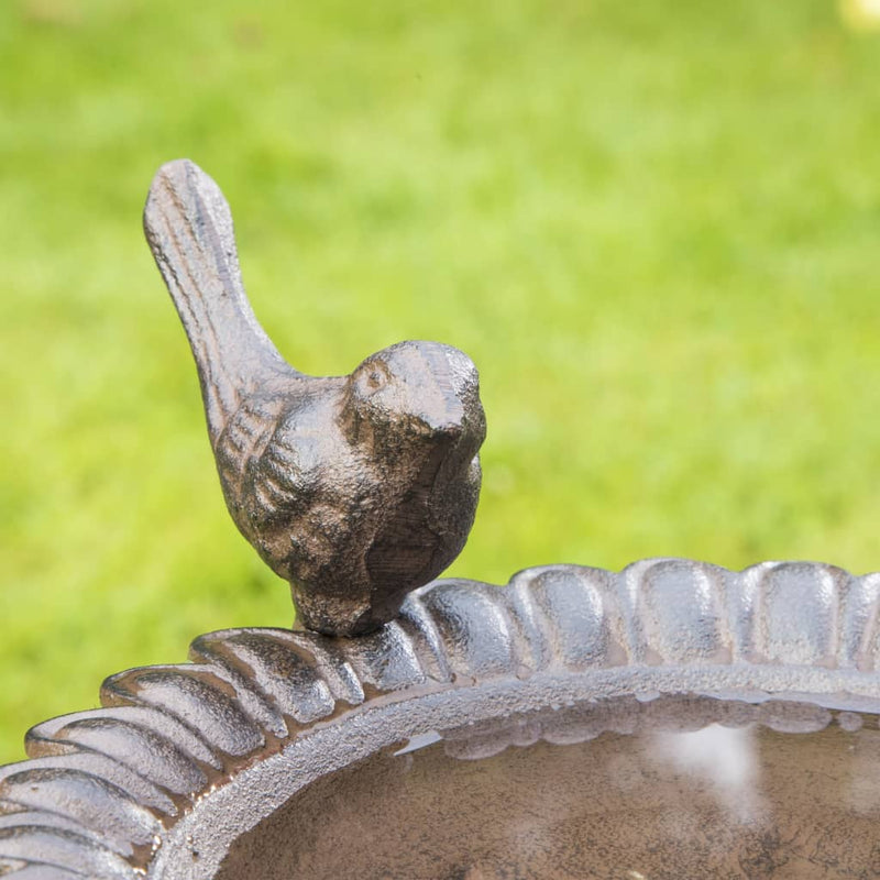 Afbeelding laden in galerijviewer, HI HI Vogelbadje drinkbak gietijzer bruin
