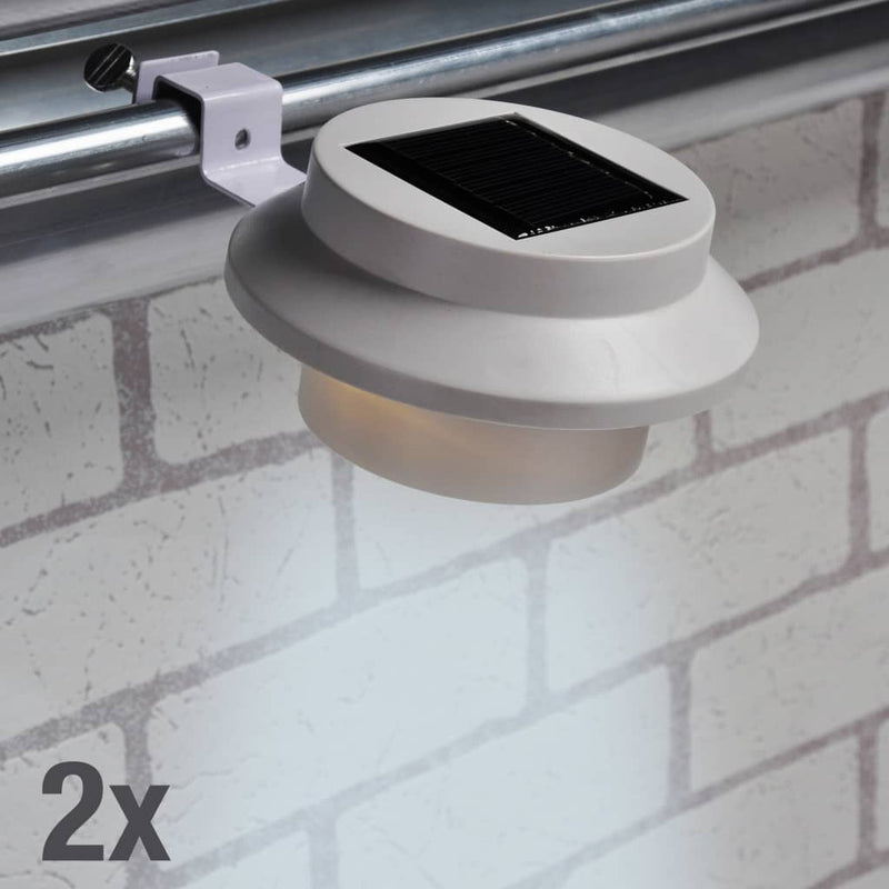 Afbeelding laden in galerijviewer, Hi hi dakgootlampen 2 st solar led wit