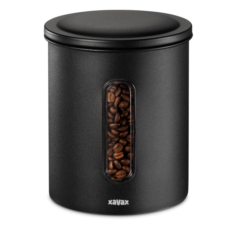 Afbeelding laden in galerijviewer, Xavax koffieblik voor 500 g bonen of 700 g poeder, luchtdicht, aromadicht, zw