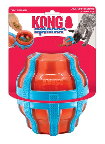 Afbeelding laden in galerijviewer, Kong Treat spinner voer snack dispenser oranje blauw