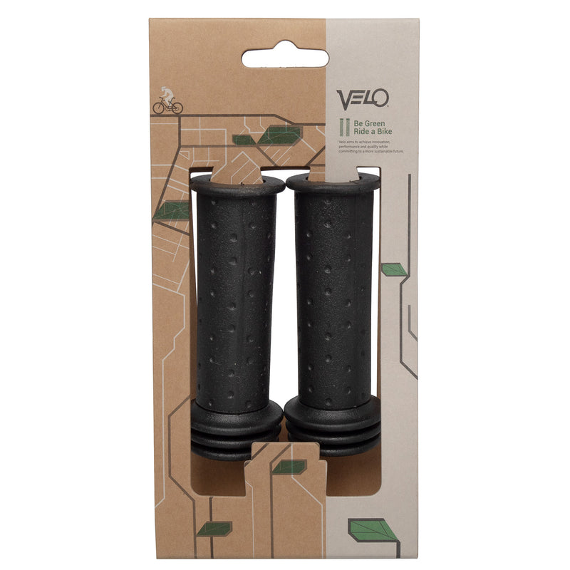 Afbeelding laden in galerijviewer, Velo Kinder Handvatten - Veiligheidsuiteinde - Zwart - 105mm - 20mm - 1 paar