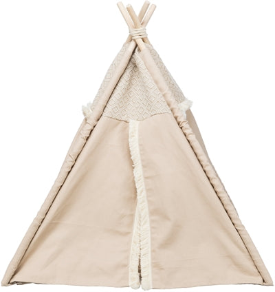 Afbeelding laden in galerijviewer, Trixie kattenmand tipi boho beige
