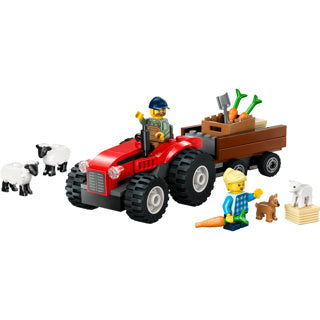 Afbeelding laden in galerijviewer, Lego city 60461 rode tractor met aanhanger en schapen