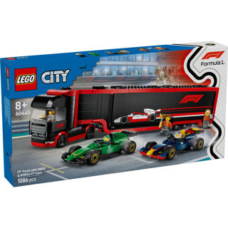Afbeelding laden in galerijviewer, Lego city f1 truck met rb20 en amr24 f1® auto's speelset - 60445