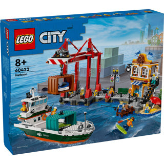 Afbeelding laden in galerijviewer, Lego city 60422 haven met vrachtschip