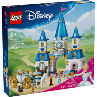 Afbeelding laden in galerijviewer, Lego 43275 disney princess assepoesters kasteel en paardenkoets