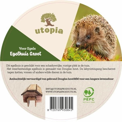 Afbeelding laden in galerijviewer, Utopia egelhuis gebrand douglas hout
