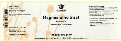 Afbeelding laden in galerijviewer, De groene os Magnesiumcitraat hond kat