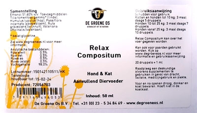 Afbeelding laden in galerijviewer, De groene os relax compositum hond kat