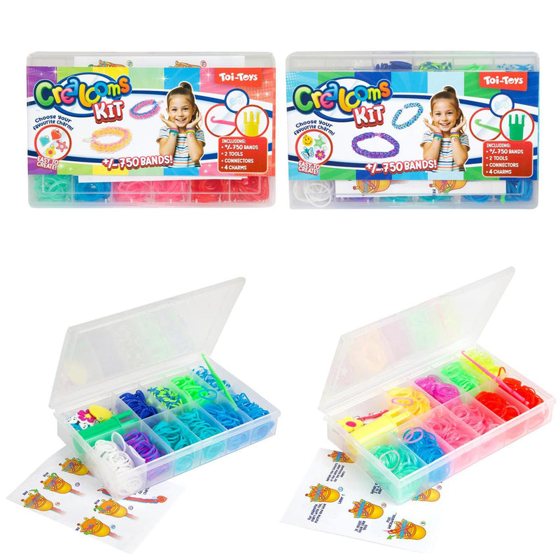Afbeelding laden in galerijviewer, Toi-toys loombandset 750-delig +bedels+tool