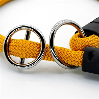 Afbeelding laden in galerijviewer, Morso half slip halsband hond regular rope gerecycled gold goud