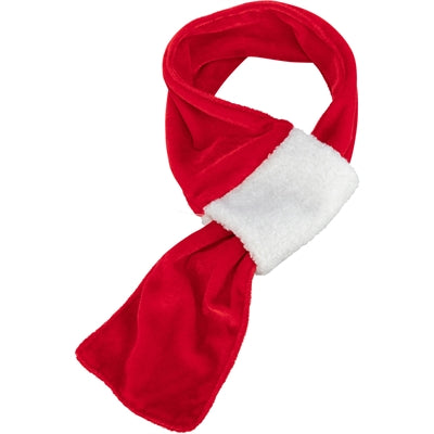 Afbeelding laden in galerijviewer, Trixie Xmas sjaal fluweellook rood wit