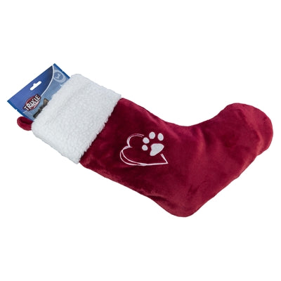 Afbeelding laden in galerijviewer, Trixie Xmas kerstsok pluche rood wit