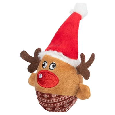 Afbeelding laden in galerijviewer, Trixie Xmas rendier ratel bal pluche