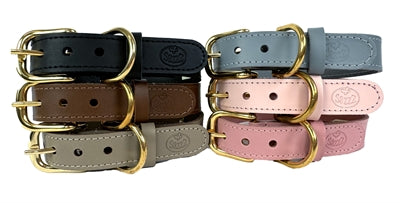 Afbeelding laden in galerijviewer, Sazzz Halsband hond braveheart leer lichtroze