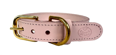 Afbeelding laden in galerijviewer, Sazzz Halsband hond braveheart leer lichtroze