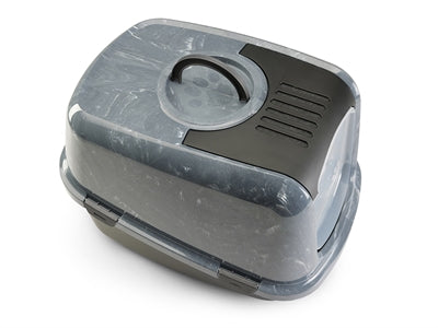 Afbeelding laden in galerijviewer, Savic kattenbak nestor jumbo marble grijs zwart