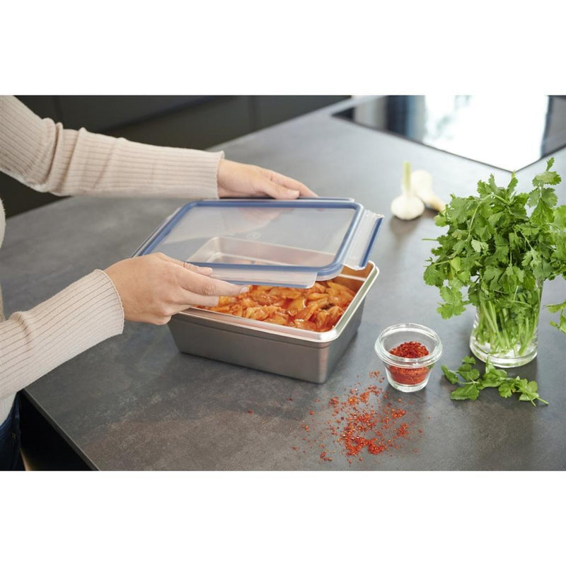 Afbeelding laden in galerijviewer, Tefal Tefal MasterSeal Vershoudbakje 3L RVS Blauw