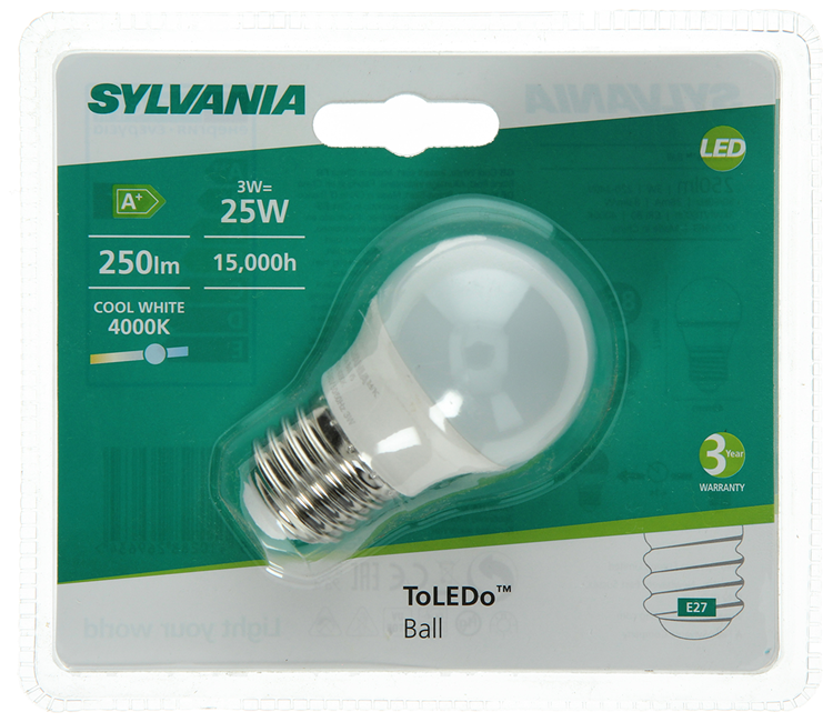 Afbeelding laden in galerijviewer, Sylvania 1045303 - toledo ball fr 250lm 840 e27 bl | 6 stuks
