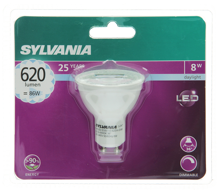 Afbeelding laden in galerijviewer, Sylvania 1059974 - syl led spot gu10 10,8w = 86w 620lm 6500k dim | 6 stuks