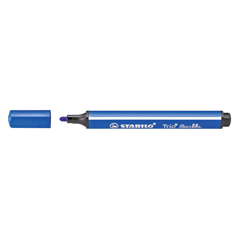 Afbeelding laden in galerijviewer, Stabilo trio scribbi - viltstift met meeverende punt - blauw