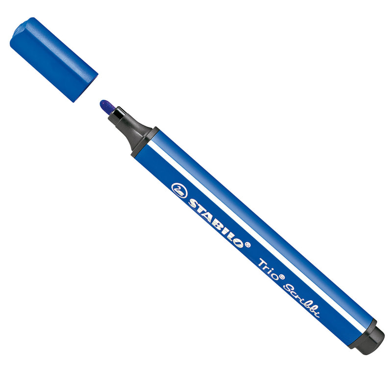 Afbeelding laden in galerijviewer, Stabilo trio scribbi - viltstift met meeverende punt - blauw