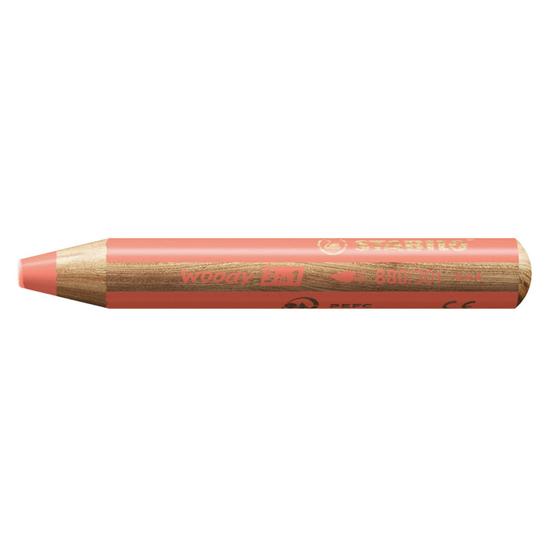 Afbeelding laden in galerijviewer, Stabilo woody 3 in 1 - multitalent potlood - pastelrood