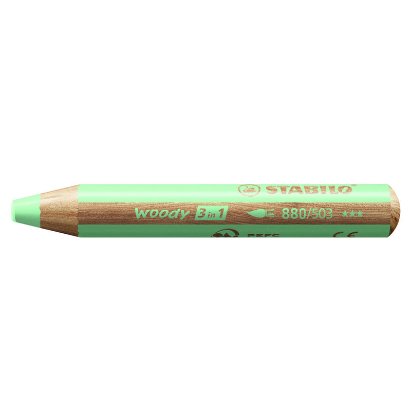 Afbeelding laden in galerijviewer, Stabilo woody 3 in 1 - multitalent kleurpotlood - pastel groen