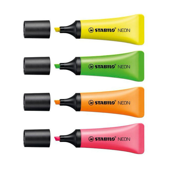 Afbeelding laden in galerijviewer, Stabilo neon - markeerstift - set met 4 stuks