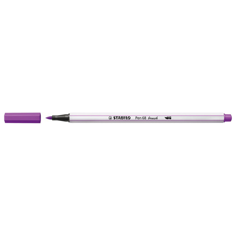 Afbeelding laden in galerijviewer, Stabilo pen 68 brush - viltstift - lila (58)