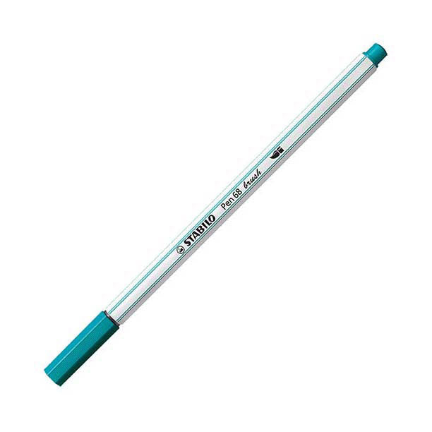 Afbeelding laden in galerijviewer, Stabilo pen 68 brush - viltstift - turquoise (51)