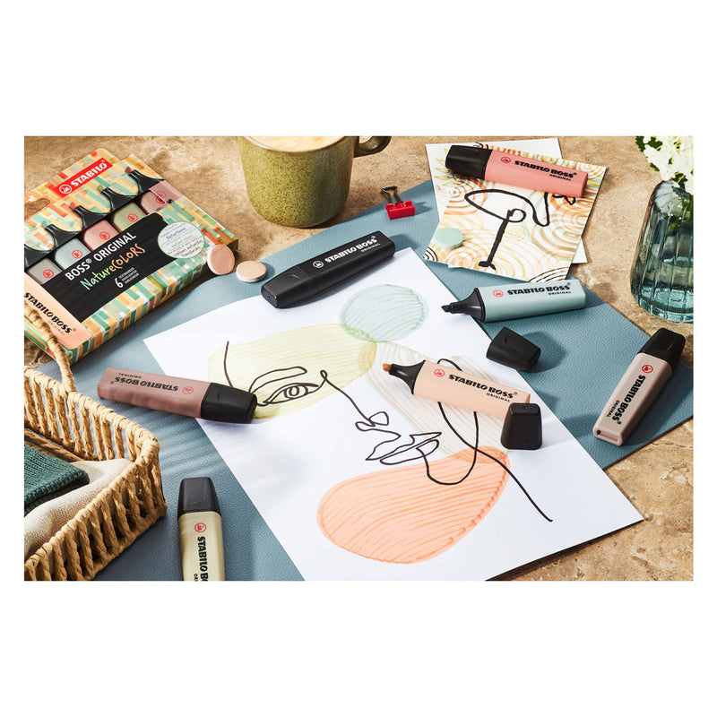 Afbeelding laden in galerijviewer, Stabilo tekstmarker boss original kleurenassortiment beitelpunt 6 stuks