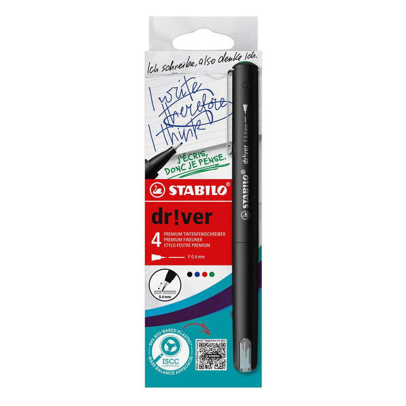 Afbeelding laden in galerijviewer, Stabilo dr!ver fijn fineliners - 4dlg.