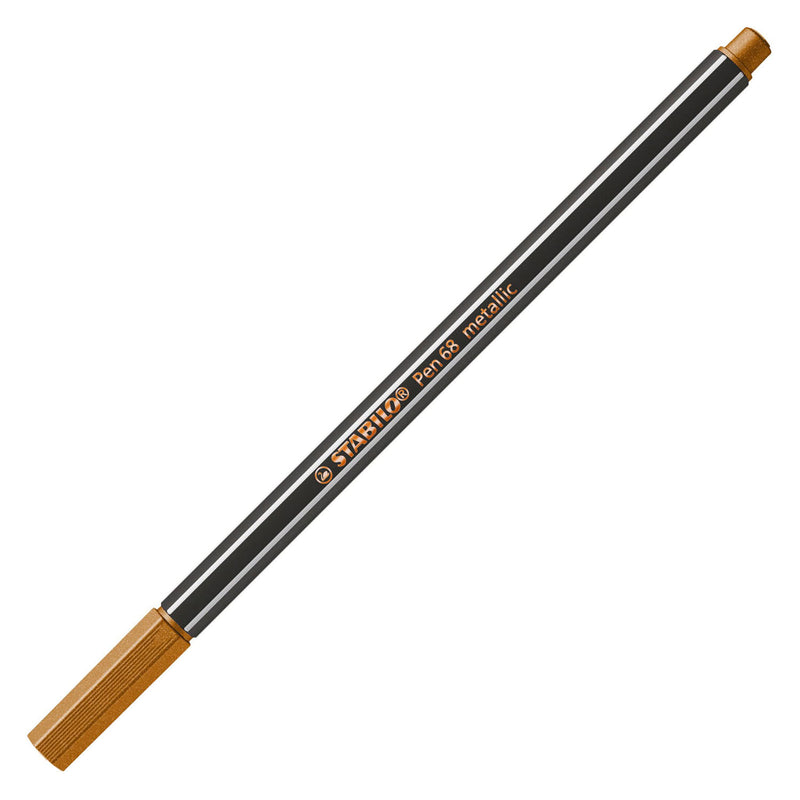 Afbeelding laden in galerijviewer, Stabilo pen 68 metallic viltstiften zilver goud koper - 3dlg.