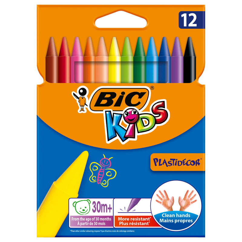Afbeelding laden in galerijviewer, Bic kids plastidecor kleurkrijt, 12st.