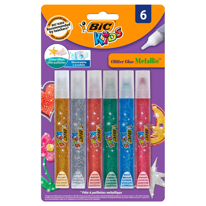 Afbeelding laden in galerijviewer, Bic kids glitterlijm metallic, 6st.
