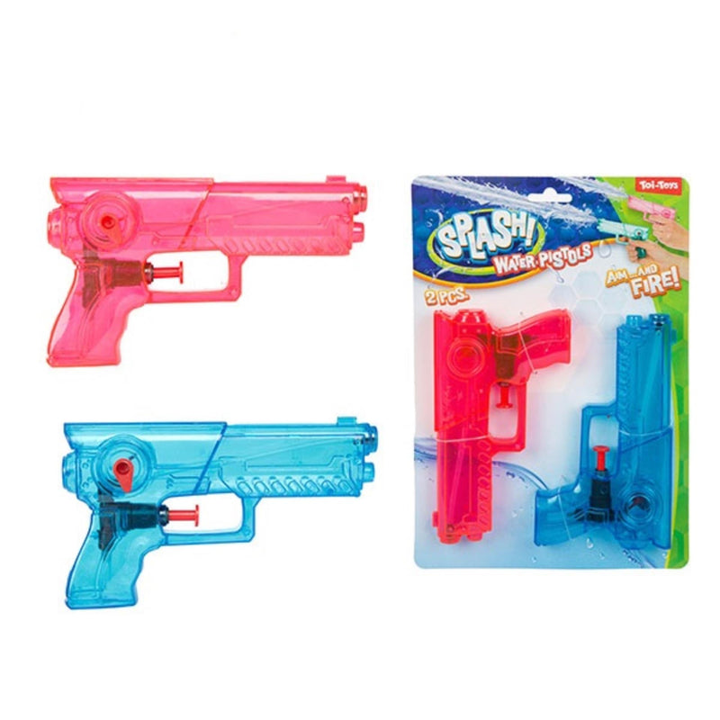 Afbeelding laden in galerijviewer, Toi-toys toi toys splash transparant waterpistool set a 2 stuks 2 assorti