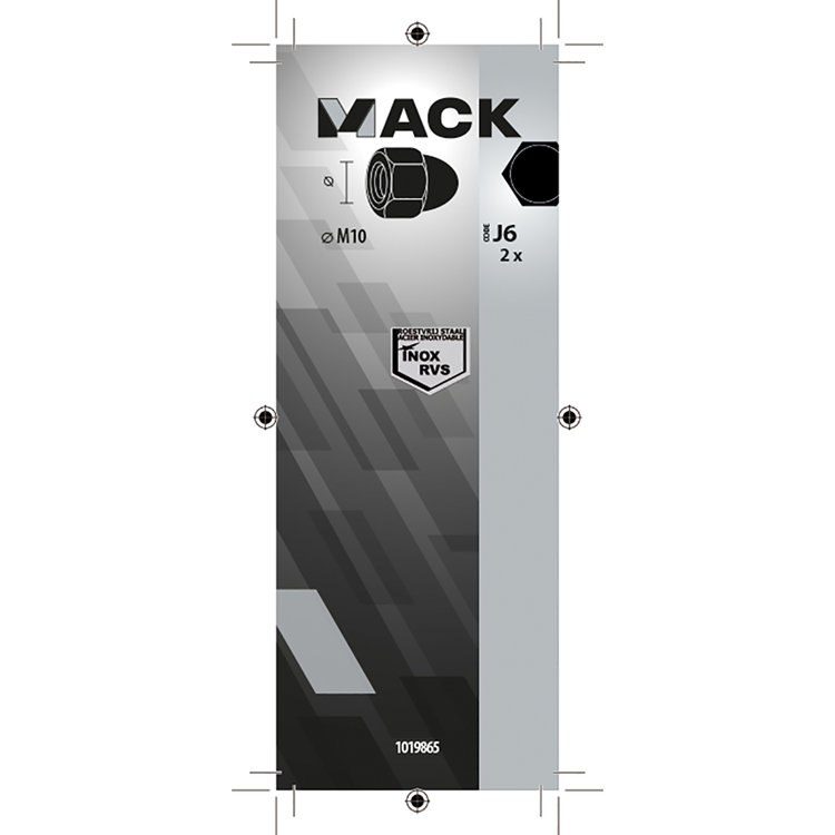 Afbeelding laden in galerijviewer, Mack 1019865 - zeskant dopmoer inox a2 2 st m 10 | 10 stuks