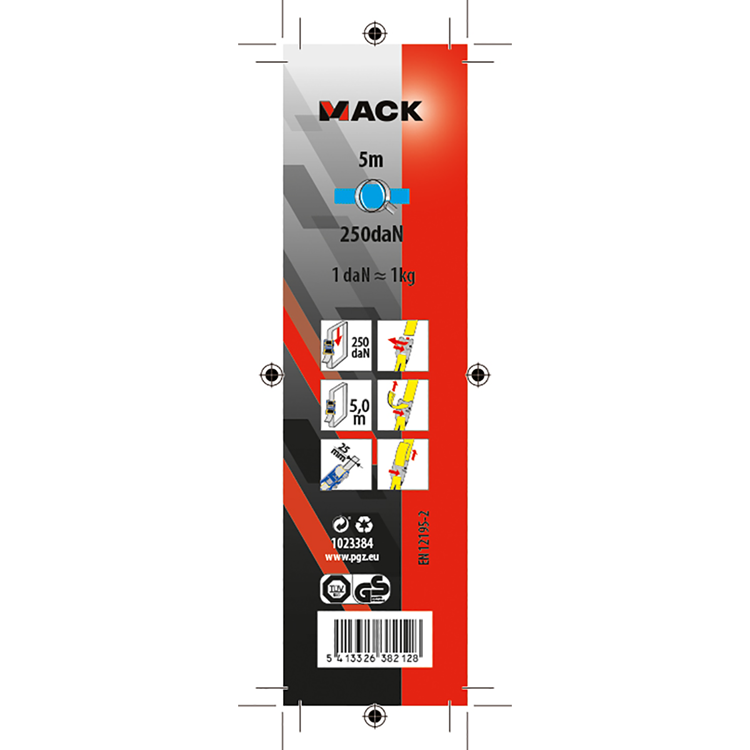 Afbeelding laden in galerijviewer, Mack 1023384 - lint polyester, met gesp, 25mm-5m max250kg | 10 stuks