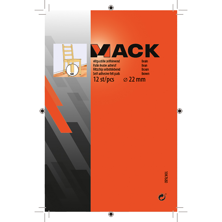 Afbeelding laden in galerijviewer, Mack 1047680 - viltpastille zelfklevend bruin ø 22 mm 12 st pcs | 12 stuks