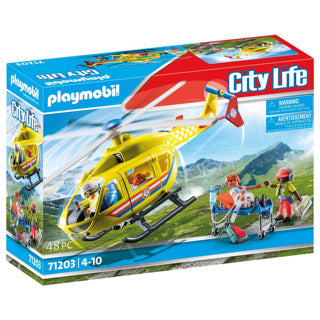 Afbeelding laden in galerijviewer, Playmobil city life reddingshelikopter - 71203