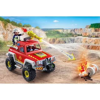Afbeelding laden in galerijviewer, Playmobil action heroes brandweerwagen - 71824