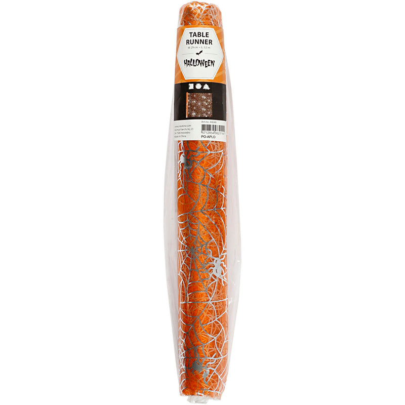 Afbeelding laden in galerijviewer, Https: www.cchobby.nl tafelloper-l-3-5-m-b-29-cm-oranje-1-rol