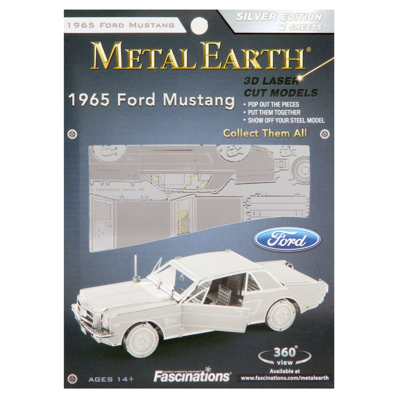 Afbeelding laden in galerijviewer, Eureka metal earth 1965 ford mustang coupe zilver editie