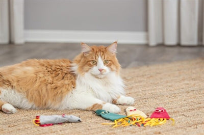 Afbeelding laden in galerijviewer, Trixie muis pluche met catnip assorti