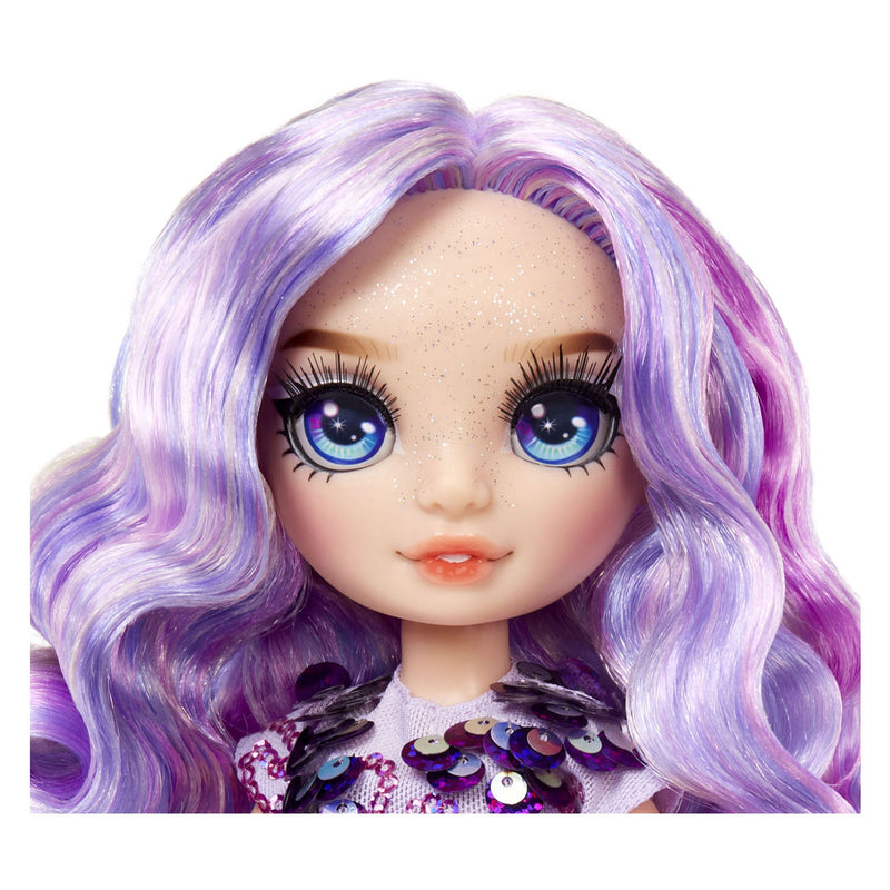 Afbeelding laden in galerijviewer, Rainbow high klassieke modepop - 28 cm - violet (paars) - met slijmset en diertje