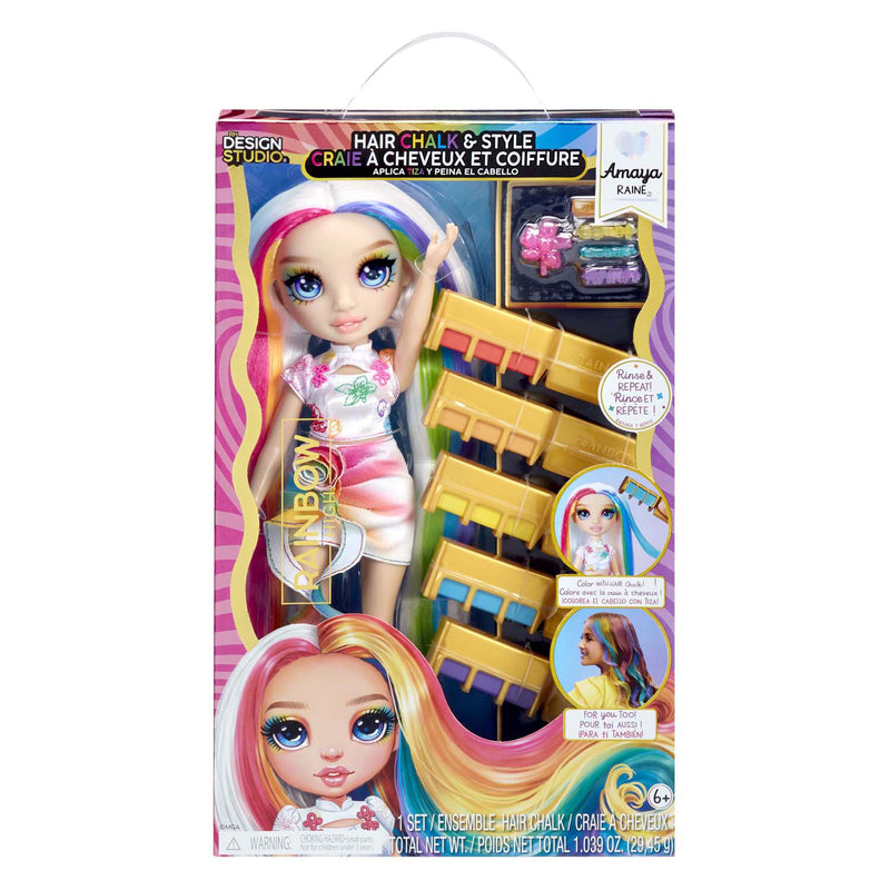 Afbeelding laden in galerijviewer, Mga entertainment rainbow high modepop met haarkrijt - amaya regenboog