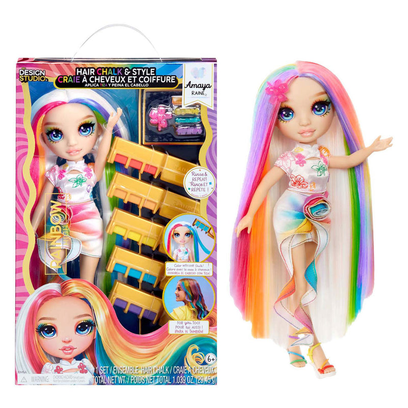 Afbeelding laden in galerijviewer, Mga entertainment rainbow high modepop met haarkrijt - amaya regenboog