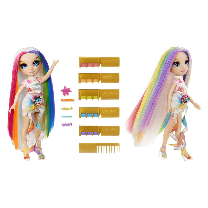 Afbeelding laden in galerijviewer, Mga entertainment rainbow high modepop met haarkrijt - amaya regenboog