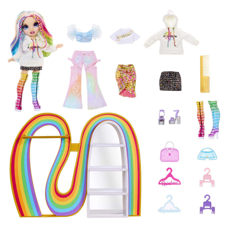 Afbeelding laden in galerijviewer, Rainbow high - amaya's rainbow closet playset - kleurrijke opbergoplossing